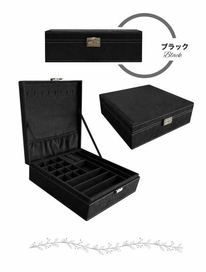 ジュエリーボックス 大容量 鍵付き フェルト 可愛い おしゃれ キッズ アクセサリーボックス ジュエリーケース 収納ボックス ジュエリー収納 ネックレス収納 アクセサリーケース ピアス ネックレス リング