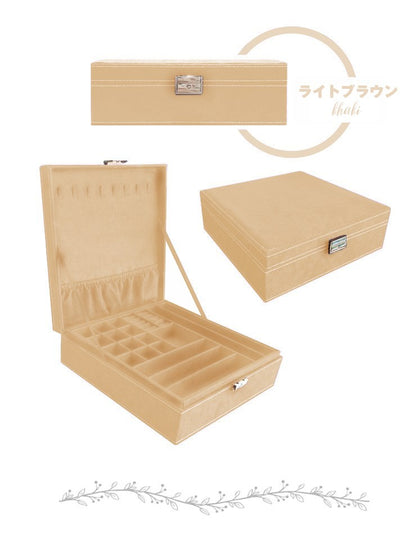 ジュエリーボックス 大容量 鍵付き フェルト 可愛い おしゃれ キッズ アクセサリーボックス ジュエリーケース 収納ボックス ジュエリー収納 ネックレス収納 アクセサリーケース ピアス ネックレス リング