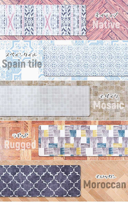 PVC キッチンマット 疲労軽減 45×240cm 拭ける 厚さ1.2cm 幅45cm もっちり 肉厚 撥水加工 厚手 240cm PVCマット 洗濯不要