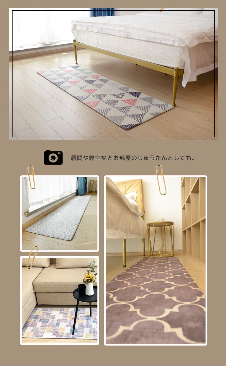 PVCキッチンマット 疲労軽減 体圧分散 厚さ1.2cm 拭ける 60×180cm ワイド 木目 大理石 幅60cm 抗菌 防臭 防ダニ もっちり 肉厚 撥水加工 180cm PVCマット ヨガマット 厚手 洗濯不要 廊下マット