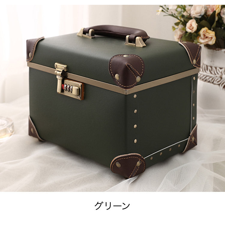 メイクボックス 鏡付き コスメボックス 大容量 収納 トレンチケース かわいい 人気 可愛い コスメケース バニティ コスメ収納 メイク収納 小物入れ 化粧品 化粧水 コスメ