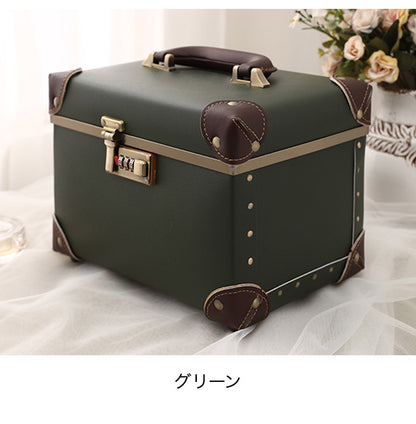 メイクボックス 鏡付き コスメボックス 大容量 収納 トレンチケース かわいい 人気 可愛い コスメケース バニティ コスメ収納 メイク収納 小物入れ 化粧品 化粧水 コスメ