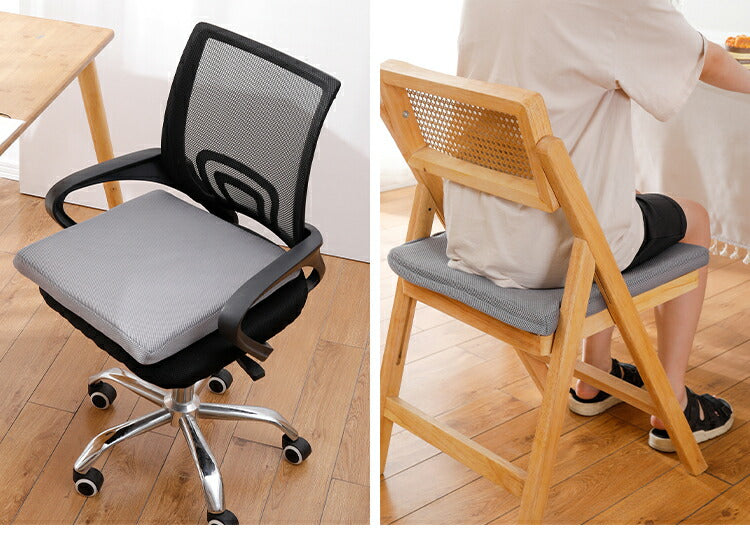 クッション 椅子 座布団 天然 ラテックス 体圧分散 高反発 45×45cm 角型 洗える カバー付き チェアパッド 角座布団 車椅子 耐久性抜群 シートクッション ゲルクッション へたりにくい 蒸れにくい 疲れにくい 腰痛対策 痔 運転