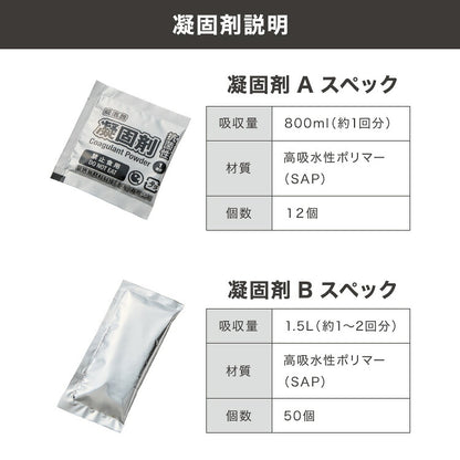緊急用トイレ 折りたたみ 5点セット 50回分 凝固剤付き コンパクト 軽量 水洗いOK 耐荷重150kg 簡易トイレ ポータブルトイレ 災害用 防災グッズ キャンプ 携帯トイレ 仮設トイレ 非常用トイレ 緊急用 避難所 介護 地震 アウトドア 防災セット 災害時