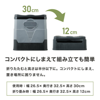 【5%OFF】緊急用トイレ 折りたたみ 4点セット 12回分 凝固剤付き コンパクト 軽量 水洗いOK 耐荷重150kg 簡易トイレ ポータブルトイレ 災害用 防災グッズ キャンプ 携帯トイレ 仮設トイレ 非常用トイレ 緊急用 避難所 介護 地震 アウトドア 防災セット 災害時
