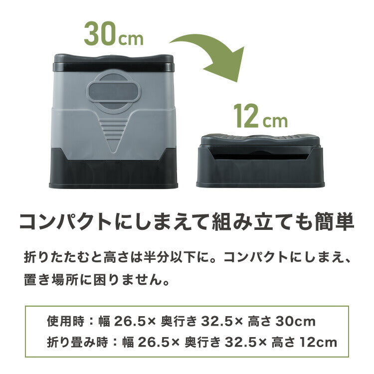 【5%OFF】緊急用トイレ 折りたたみ 5点セット 12回分 テント付き 凝固剤 コンパクト 軽量 水洗いOK 耐荷重150kg  災害用 防災グッズ キャンプ 携帯トイレ 仮設トイレ 緊急用 避難所 介護 地震 アウトドア 防災セット 災害時 プライバシーテント ワンタッチ設営