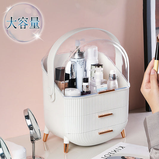 メイクボックス 大容量 コスメボックス 3段 おしゃれ 化粧品収納ボックス メイクケース 持ち運び 引き出し 蓋付き スキンケア用品 ジュエリーケース 小物入れ 防塵 防水 洗面所 玄関収納 韓国インテリア 韓国 寝室 家庭用