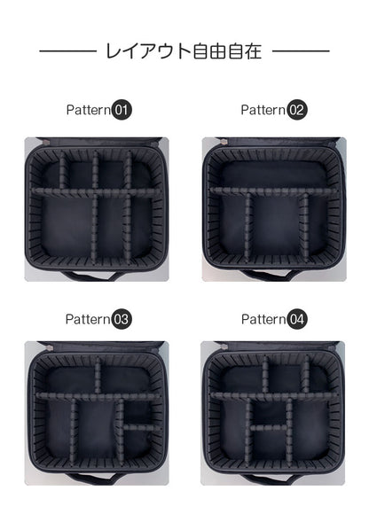 メイクボックス コスメボックス 大容量 多機能 化粧品収納ボックス メイクケース メイクポーチ コスメポーチ 化粧ボックス 仕切り 持ち運び ブラック 洗面所 寝室 旅行 シンプル メイク道具 韓国インテリア 韓国