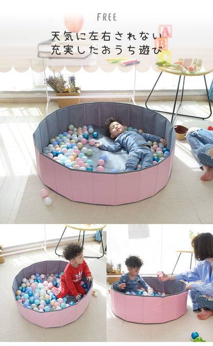 ボールプール 折りたたみ Mサイズ 直径100cm 簡単収納 収納 省スペース コンパクト 持ち運び便利 丈夫 かわいい おしゃれ プール 室内 遊び場 プレイサークル おもちゃ 子供 グッズ 在宅 リモートワーク