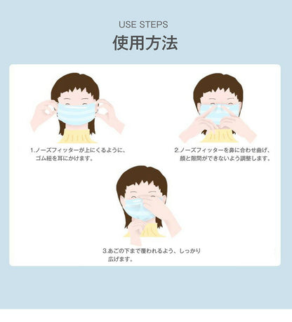 不織布マスク 50枚 三層構造 99％カット 大人用 マスク 白 ホワイト ウイルスカット BFE99カット 高密度フィルター レギュラー ホワイト 使い捨て 不織布 飛沫防止 PM2.5対応 ブルー