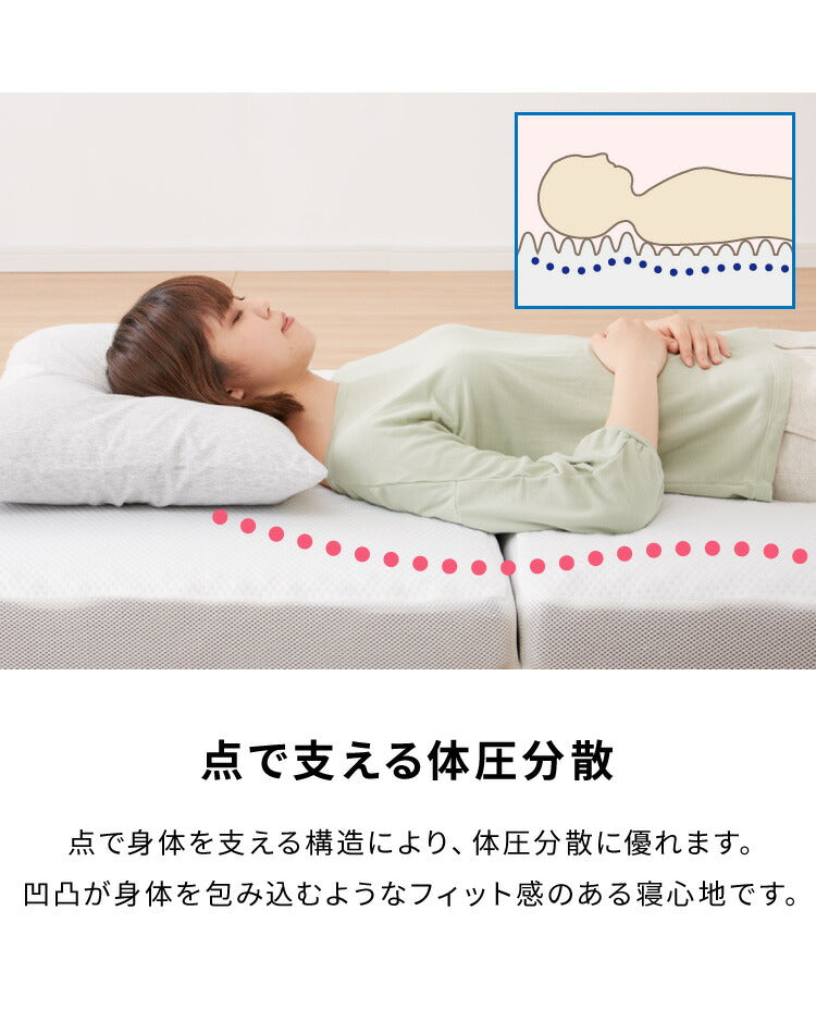 折りたたみマットレス コンパクト ホワイト 厚さ10cm 300cm 280cm 240cm 200cm炭入り 三つ折り 高反発 抗菌 消臭 洗えるカバー 190N 大きいサイズ ファミリーマットレス 敷布団 家族 ファミリーサイズ 折りたたみ 大型