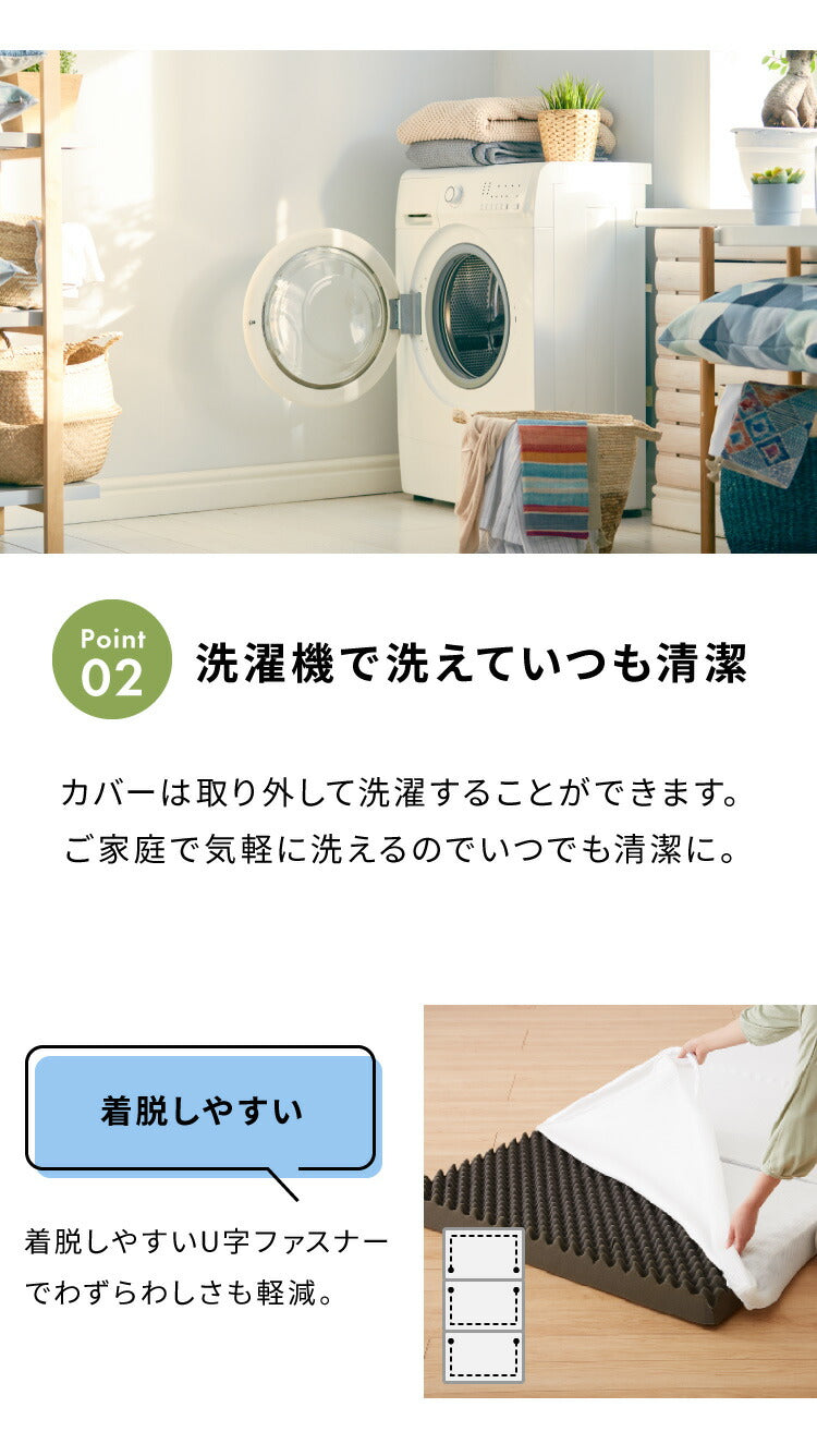 マットレスカバー 10cm 三つ折り セミシングル シングル 洗える リバーシブル メッシュ パイル ホワイト ブラウン ブラック ベージュ ネイビー グレー シンプル マットレスシーツ カバー シーツ ボックスシーツ コの字ファスナー