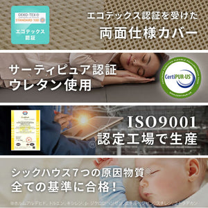【選べる中材3タイプ】マットレス 折りたたみ 高反発 竹炭入り シングル 3Dセル 3つ折り フラット プロファイル 厚さ10cm 190N 抗菌 防臭 洗える