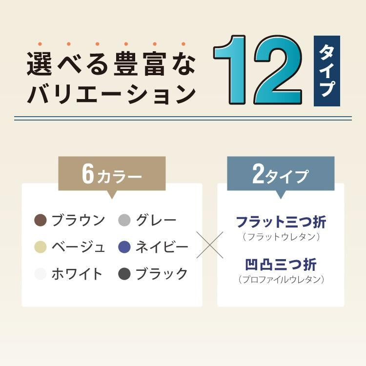 【選べる中材2タイプ】マットレス 折りたたみ 高反発 竹炭入り キング 3Dセル 3つ折り フラット プロファイル 厚さ10cm 190N 抗菌 防臭 洗える