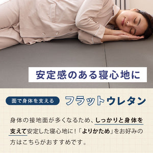 【選べる中材3タイプ】マットレス 折りたたみ 高反発 竹炭入り セミダブル 3Dセル 3つ折り フラット プロファイル 厚さ10cm 190N 抗菌 防臭 洗える