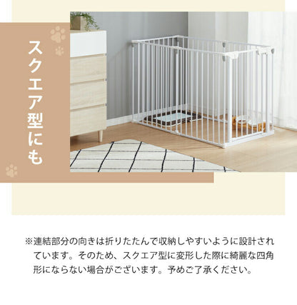 ペットサークル 折りたたみ 6枚セット 高さ75cm ブラック ホワイト 扉付き コンパクト 組立簡単 シンプル ペットフェンス ペットケージ ケージ ドッグフェンス ドッグサークル ドッグハウス ペットハウス サークル 犬 犬用品 ペット