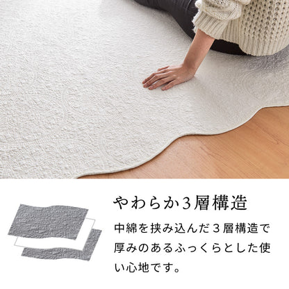 マルチカバー キルト 150×200cm 北欧 キルティング 生地 綿100% コットン 中綿入り 洗える おしゃれ 静電気防止 ソファカバー ラグ ベッドカバー ベッドスプレッド こたつ掛け布団 カバー スロー【送料無料】