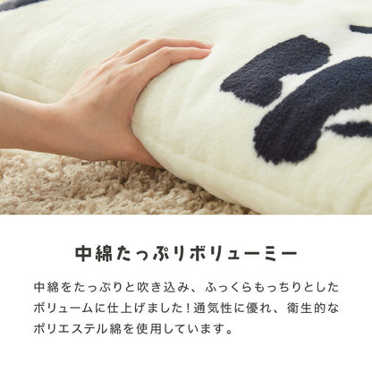 長座布団 フランネル パンダ柄 洗える 丸洗いOK 抗菌 防臭 ノンホルム パンダ 60×110cm 赤ちゃん ベビー おしゃれ お昼寝 ごろ寝マット ごろ寝 ロング 座布団 クッション