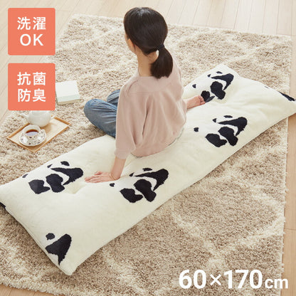 長座布団 フランネル パンダ柄 洗える 丸洗いOK 抗菌 防臭 ノンホルム パンダ 60×170cm 赤ちゃん ベビー おしゃれ お昼寝 ごろ寝マット ごろ寝 ロング 座布団 クッション