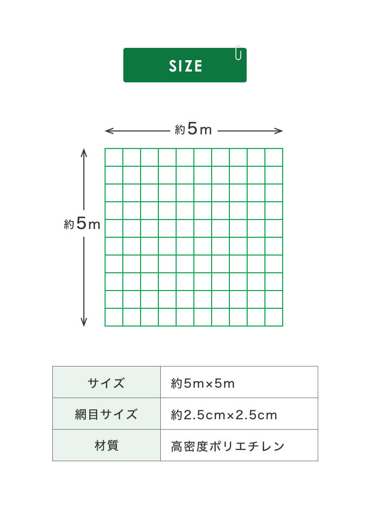 バックネット 野球 5×5m 網目2.5cm グリーン 防球ネット ネット 保護用ネット 養生 多目的ネット ゴルフネットバッティングネット カラスよけ ゴミネット カーゴネット グリーンネット テニス サッカー