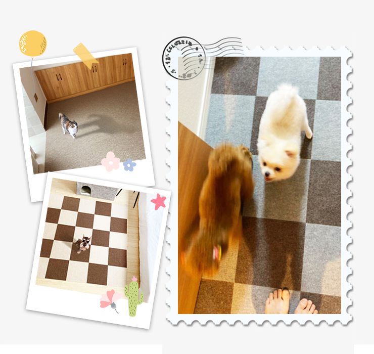 マット 12枚入 45×45cm 1.5畳 滑り止めマット タイルマット 抗菌 防臭 吸着タイルマット ペット用 ペットマット 厚さ4mm フロアマット ジョイントマット 防音