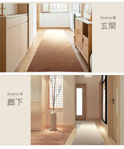 ロングカーペット 廊下 幅80cm 長さ6m 吸着 滑り止め 洗える 床暖房対応 防音 傷防止 ロールカーペット 滑り止めマット【送料無料】