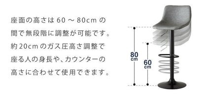 【数量限定】カウンターチェア 背もたれ付き 単品 おしゃれ レザー ハイチェア PUレザー ヴィンテージ 北欧 インダストリアル カフェ風 レトロ カウンターチェアー チェアー バーチェア ハイスツール