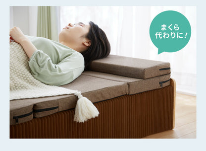 ペーパーベッド マットレス付き 折りたたみ スリム 軽量 幅57cm スモールセミシングル コンパクト 北欧 おしゃれ ミニマリスト 一人暮らし 折りたたみベッド ごろ寝ベッド 折り畳み ベッド 伸縮式 省スペース マットレス付 来客用