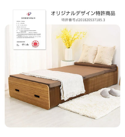 折りたたみベッド ペーパーベッド セミシングル マットレス付き 折りたたみ収納可能 幅70cm 硬め 北欧 おしゃれ 収納 省スペース 1人暮らし 新生活 ベッド セミシングルショート 折り畳み