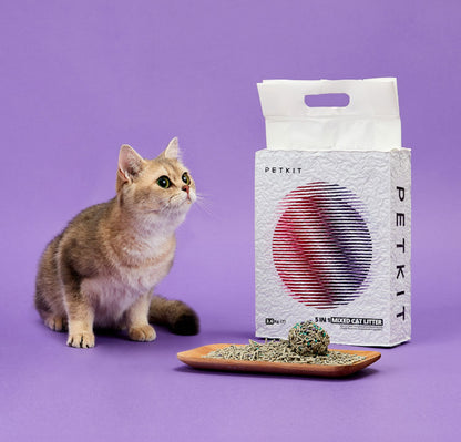 PETKIT 猫砂 おから 7L 4袋 ペレット 固まる 消臭 ベントナイト 天然素材 活性炭 脱臭 流せる 小粒 消臭剤 ねこ砂 混合 ペットキット システムトイレ 猫 猫用