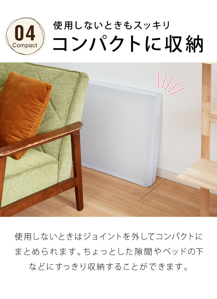 ペットフェンス 半透明 透明 置くだけ 50×70cm ドア付き 防水仕様 滑り止め 組立簡単 コンパクト ジョイント式 ペットサークル ペットケージ ペットフェンス 柵 ドックケージ 屋内 脱走防止