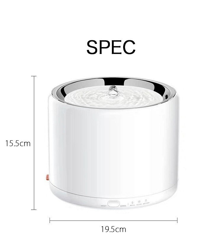 自動給水器 ペット用 猫 犬 静音 1.35L ステンレス製 耐久性抜群 浄水 循環式 非常電源システム付き いたずら防止 お留守番 水分補給 ねこ いぬ ペットグッズ 水飲み器 給水機 自動水飲み器 自動水やり器 給水器 PETKIT