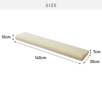 まくら プレミアム低反発 ロング 幅140cm 洗えるカバー ウレタン 50N 38D 柔か 体圧分散 パイル生地 アイボリー ブラウン グレー 選べる高さ 寝返り 安眠 快眠 ロングピロー ロング枕 枕【送料無料】