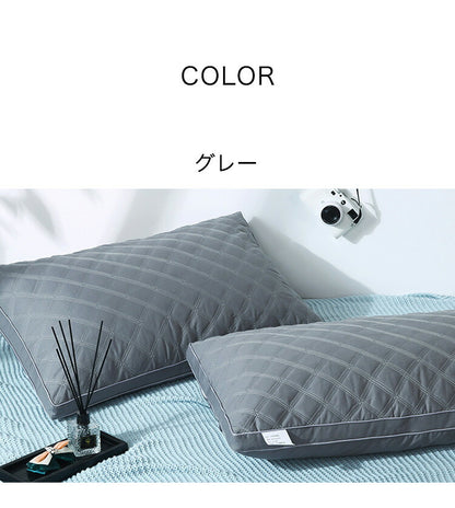 枕 まくら 2個セット 洗える 74×48cm ホテル仕様 綿100% 生地 ポリエステル綿 高さ 2タイプ 寝具 シンプル 寝返り 肩こり まくら ピロー ウォッシャブル