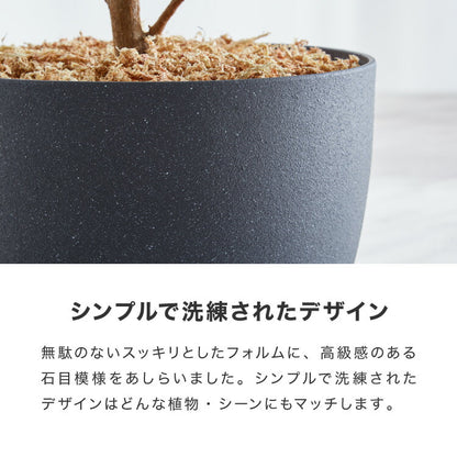 植木鉢 鉢 直径23cm 8号 おしゃれ モダン ガーデニング 植木鉢 鉢カバー プランターカバー PP樹脂 観葉植物 屋外 室内 軽い インテリア 鉢皿 ソーサー付き グレー