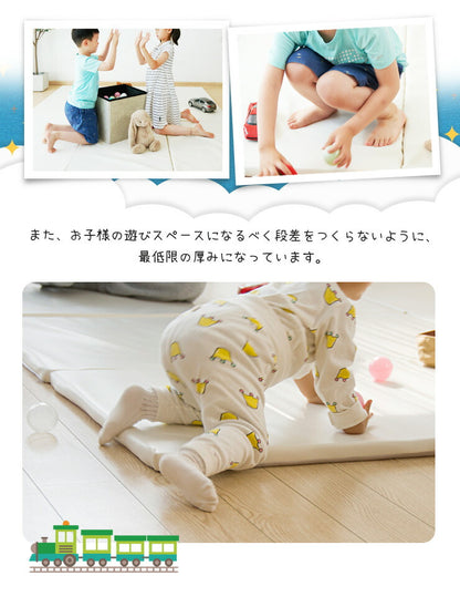 プレイマット ベビー 折りたたみ 200×250 厚さ3cm 防音 撥水 滑り止め 防水 床暖房対応 2畳 ホワイト ベージュ グレー ブラウン シンプル ベビーマット フロアマット マット シームレス クッション 軽量 キッズ