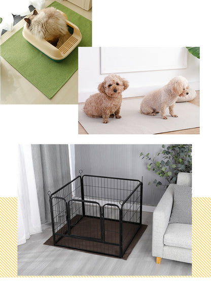 ペットマット 犬 滑り止め 洗える 86×100cm 床暖房対応 裏面吸着 ケージマット 汚れ防止 怪我防止 オールシーズン ずれない ベージュ グレー ブラウン ブルー グリーン シンプル トイレ トイレ下 ケージ下 マット 猫