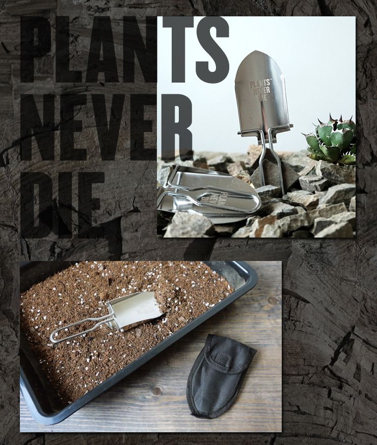 【plants never die】【正規販売店】 グッズ3点セット ガーデニング セット 3点 ポケットつき エプロン 折りたたみ ステンレス スコップ袋つき グローブ おしゃれ ガーデニング 園芸グッズ 手入れ