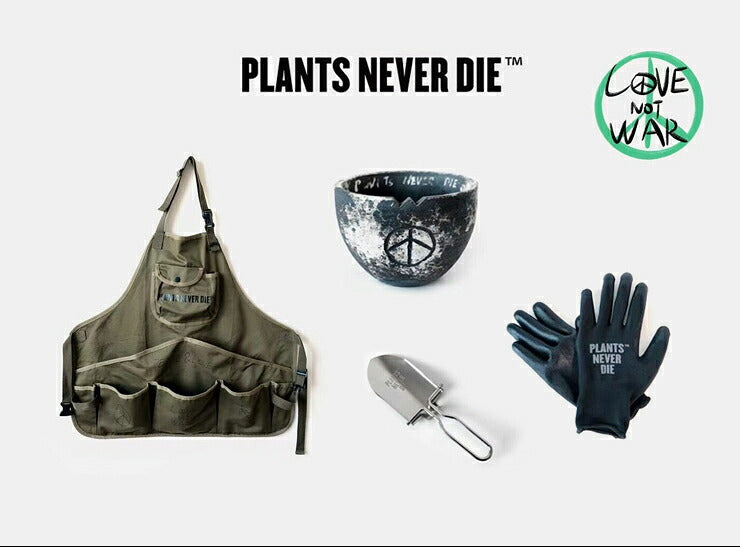 【plants never die】【正規販売店】 グッズ3点セット ガーデニング セット 3点 ポケットつき エプロン 折りたたみ ステンレス スコップ袋つき グローブ おしゃれ ガーデニング 園芸グッズ 手入れ