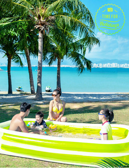 プール ビニールプール 大型 ノーマル 2.6m×1.7m ファミリープール キッズプール エアープール 屋外用 長方形