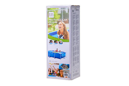 プール INTEX フレームプール 220×150×60cm レクタングラー 長方形 補修シート付 丈夫 レジャープール ファミリープール 家庭用プール 大型プール 水遊び 子供用プール 庭 キッズ 28270 ビニールプール 空気入れ不要