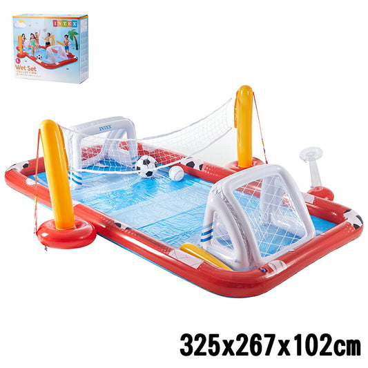 プール INTEX ビニールプール アクションスポーツ プレイセンター Action Sports Play Center 補修シート付 サッカー バレーボール バッティング 家庭用プール 大型プール 水遊び 子供用プール 57147