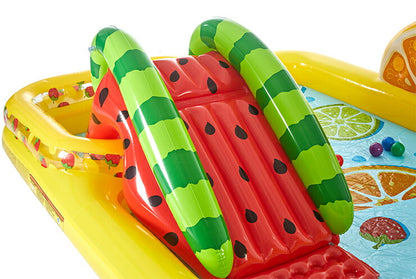 プール INTEX ビニールプール ファンフルーティプレイセンター Fun'N Fruity Play Center 補修シート付 ファミリープール 家庭用プール 大型プール 水遊び 子供用プール キッズプール おもちゃ 滑り台