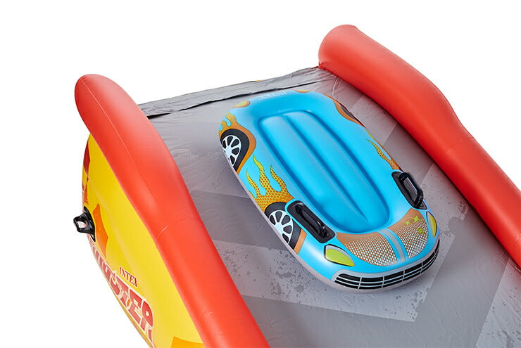 プール INTEX ウォータースライダー レーシングファンスライド Racing Fun Slide 補修シート付 滑り台 すべり台 水遊び 子供用プール キッズプール おもちゃ 庭 ベランダ 57167