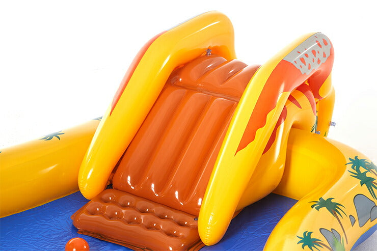 INTEX インテックス プール ダイナソア プレイセンター ビニールプール ファミリープール 小型 249×191×109cm 57444 庭 幼児 子供用 屋外 滑り台 家庭用プール すべり台付きキッズプール シャワー 噴水