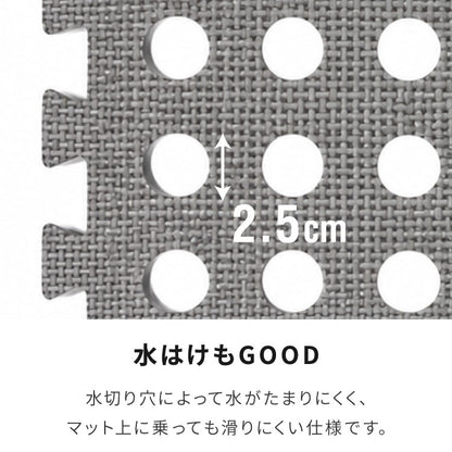 プールマット ジョイント マット ビニールプール用 折りたたみ 大判 高透水 大穴 8枚 厚み1cm デコボコ軽減 シンプル ジョイントマット パズルマット お手入れ簡単 滑り止め 水遊び