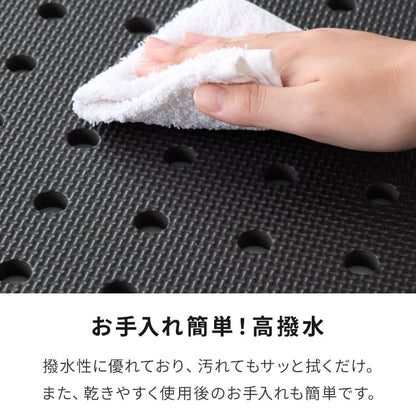 プールマット ジョイント マット ビニールプール用 折りたたみ 大判 高透水 大穴 8枚 厚み1cm デコボコ軽減 シンプル ジョイントマット パズルマット お手入れ簡単 滑り止め 水遊び