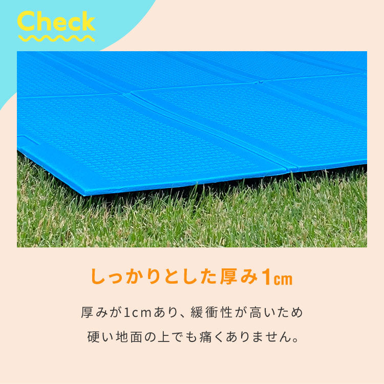 キャンプマット 折りたたみ 200×150cm 厚み1cm デコボコ軽減 滑り止め クローズドセル お手入れ簡単 軽量 安全 厚手 アウトドア 水遊び キャンプ レジャー プレイマット 多用途 クッション性