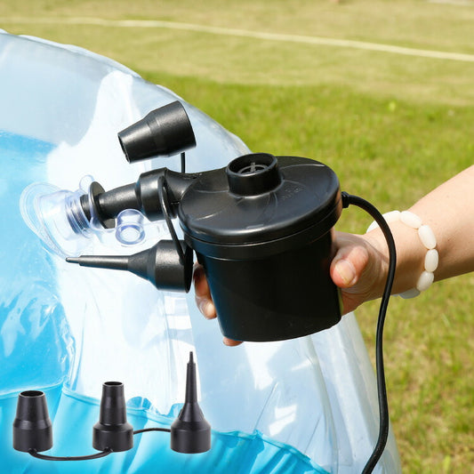 電動ポンプ 小型 軽量 プール コンセント式 電動 ノズル付き シンプル エアーポンプ 電動エアーポンプ 空気入れ ミニポンプ ポンプ 空気ポンプ アウトドア キャンプ 浮き輪 ビーチボール レジャー バランスボール 圧縮 圧縮袋 高速吸引