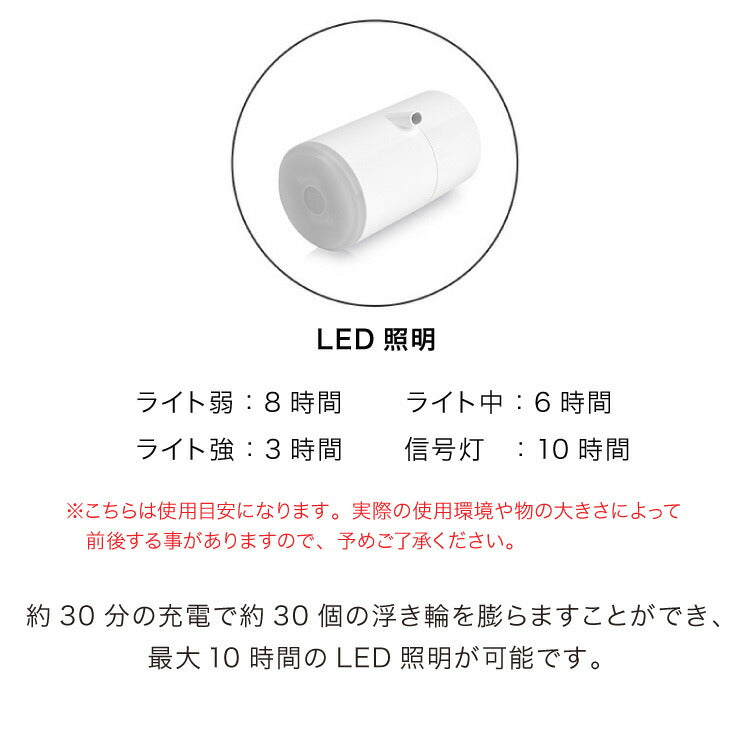 空気入れ 電動 プール 小型 軽量 充電式 USB充電 LEDライト付き ノズル付き シンプル おしゃれ エアーポンプ 電動エアーポンプ 電動ポンプ ミニポンプ ポンプ 空気ポンプ アウトドア キャンプ 浮き輪 ビーチボール レジャー 海